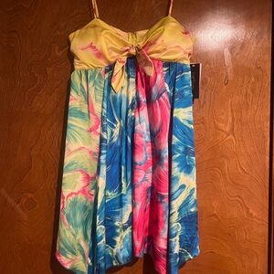 Colorful woman’s Bustier with Bow Detail